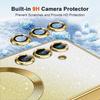 Case and Tempered Glass - Samsung - Galaxy S25 Ultra - Silicone - Camera Protection - Glittery Gold
