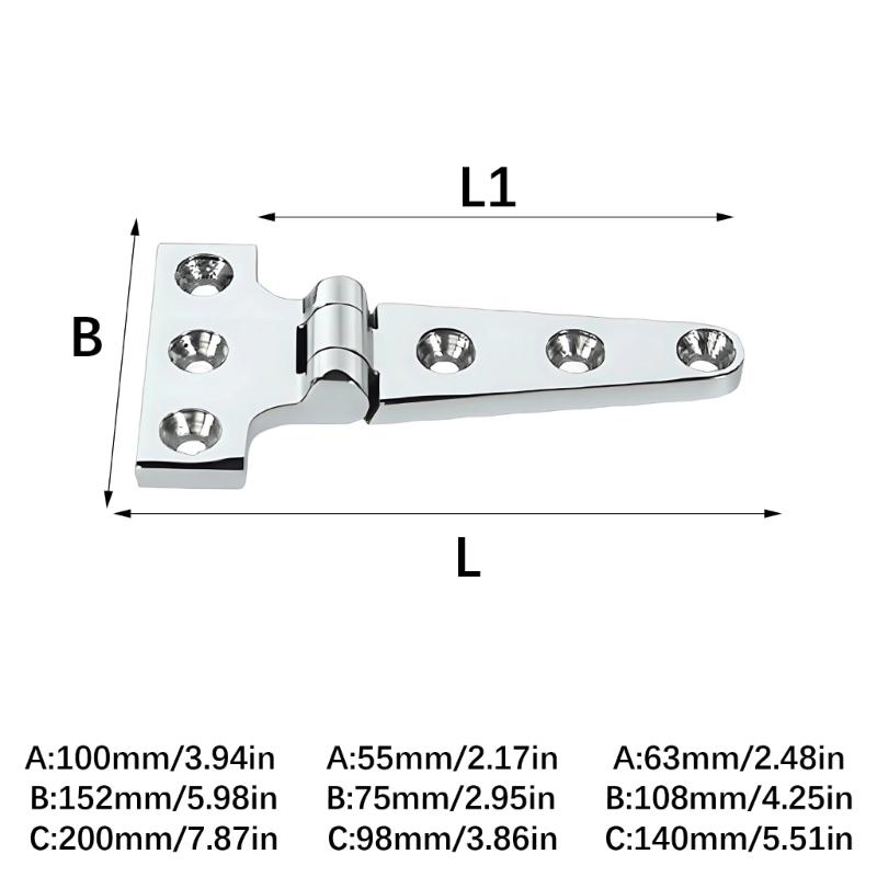 High Performances Marine T Hinge Make Of 316 Stainless Steel For Ship Window And Engine Covers Easy Installation Hinge