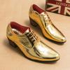Nouveaux Mocassins de Luxe Dorés pour Homme à Talons Hauts en Cuir Chaussures de Ville Pointues de Créateur Chaussures Formelles de Mariage pour Homme Grande Taille 46