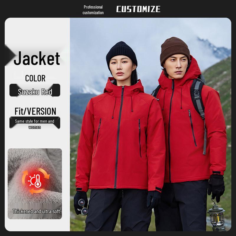 Men's Custom Logo Anti-Static Thickened Windproof Work Jacket for Autumn and Winter