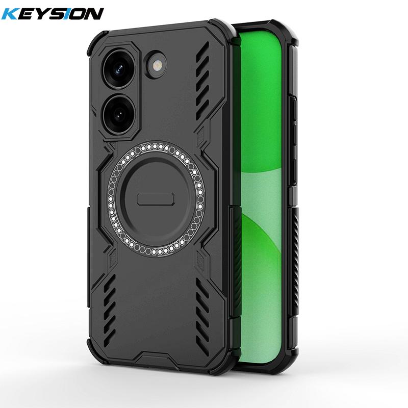 

KEYSION Hollow Heat Dissipation Case for Xiaomi POCO X8 Pro Max TPU+PC Magnetic Cooling Shockproof Phone Cover for POCO X8 Pro for POCO X8 Pro чёрный