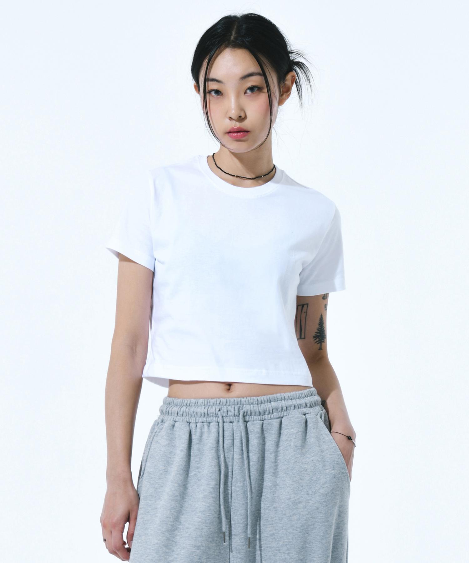 Siest Women S Crop Short Sleeve T-Shirt - White S