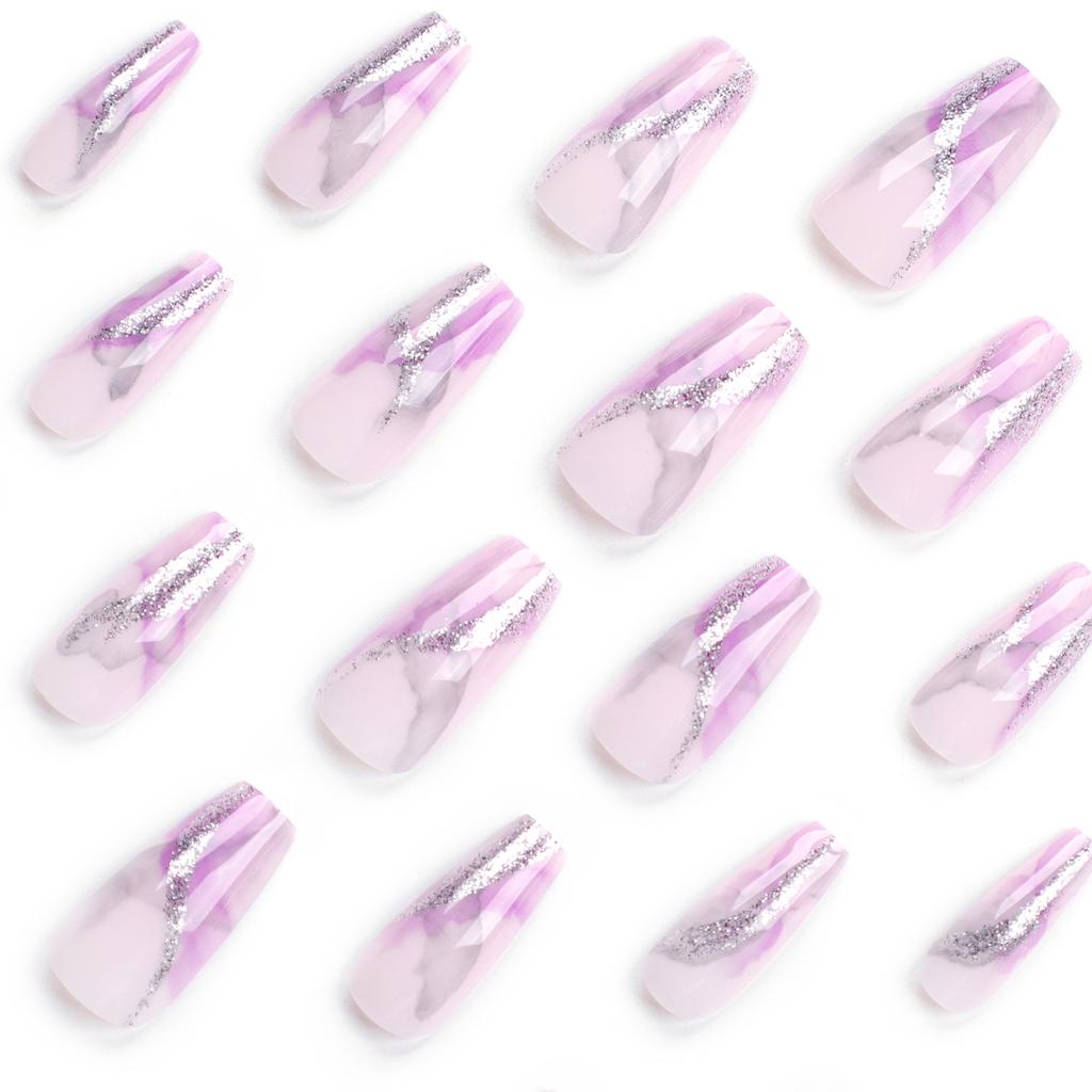 24 Pieces Glitter Nail Nail Art Special Nail Film Smudge Watercolor Nail Nail Sticker Nail Art Film Fake Nail
