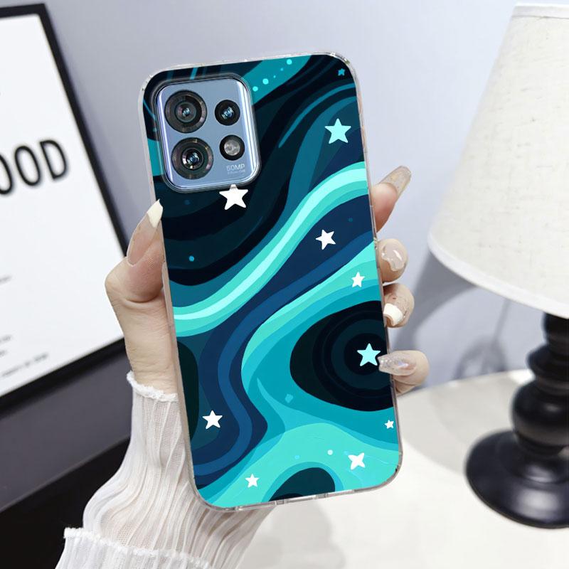 

For Moto Edge 40 Neo 5G Edge Plus 2023 Case Cover For Motorola Moto Edge 40 Pro Marble Clear Soft Silicone Phone Case Cat Fundas Edge 40 Neo 5G