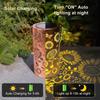 Sonnenblumen-Solar-Gartenleuchte mit Metallskulptur für die Außendekoration des Gartens