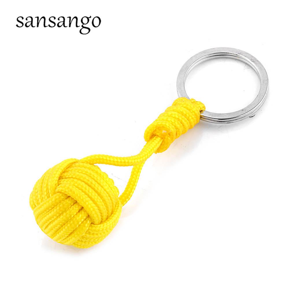 Nowa tkana smycz Paracord brelok Survival taktyczna wojskowa lina spadochronowa sznur piłka wisiorek brelok breloczek