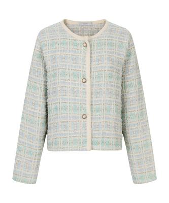 Vanake Round Neck Tweed Jacket_Vb44Cdq303Z