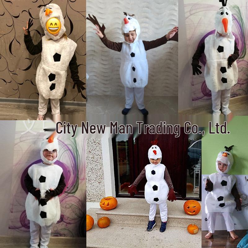 תחפושת אולף איש השלג לקוספליי לילדים - סט הופעה קריקטורה של קפוא לחג המולד