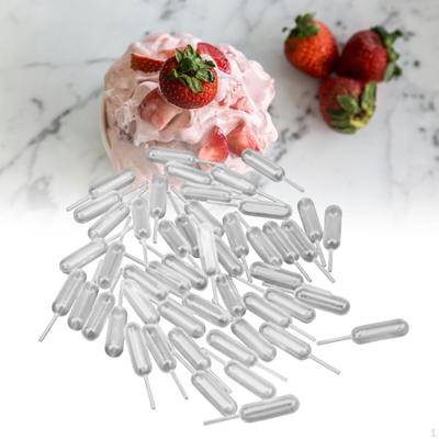 50x Cupcake-Pipetten 4ml Klar Squeeze-Tropfer für Cupcakes Gebäck Waffeln Stil A