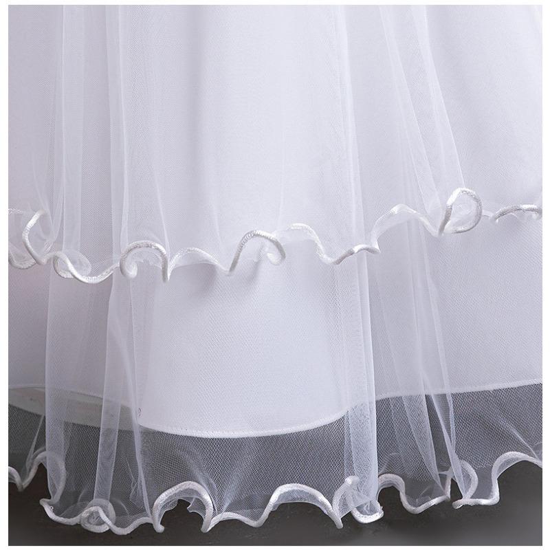 Girls Kids Princess Long Tulle Dress Birthday Party Formal Occasion Dress
