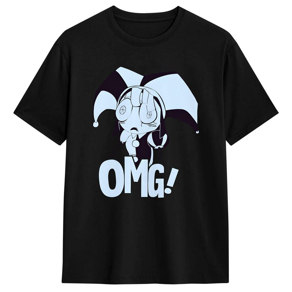 Cartoon Digatal Circus Unisex T Shirts Humor Tee Shirt Short Sleeve Round Neck TShirts Cotton Gift Idea Clothes
