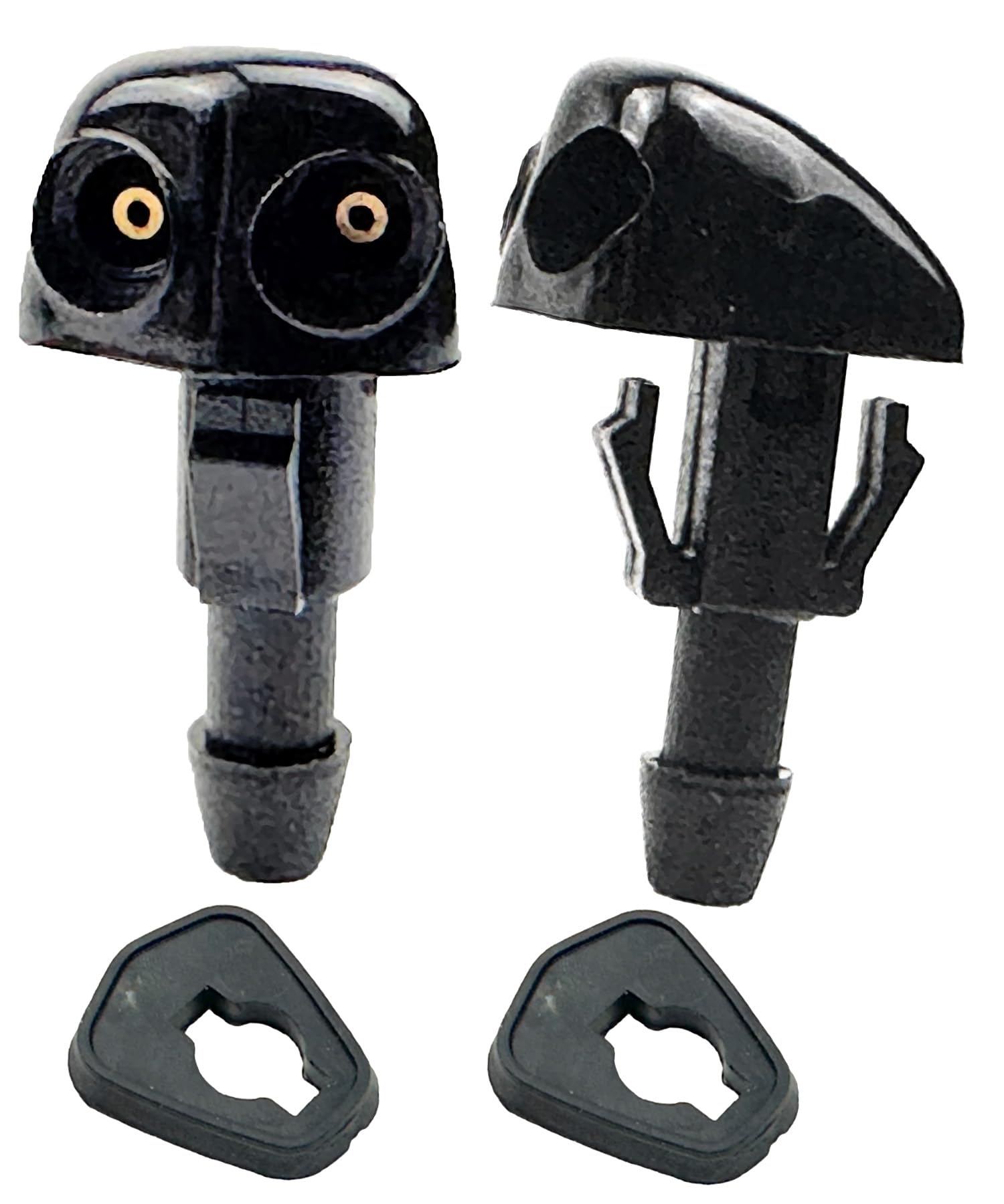 HTharros Washer Nozzle Window Compatible Universal Windshield Wiper Universal 2 Hole 2 Piece Set Clip Fixing