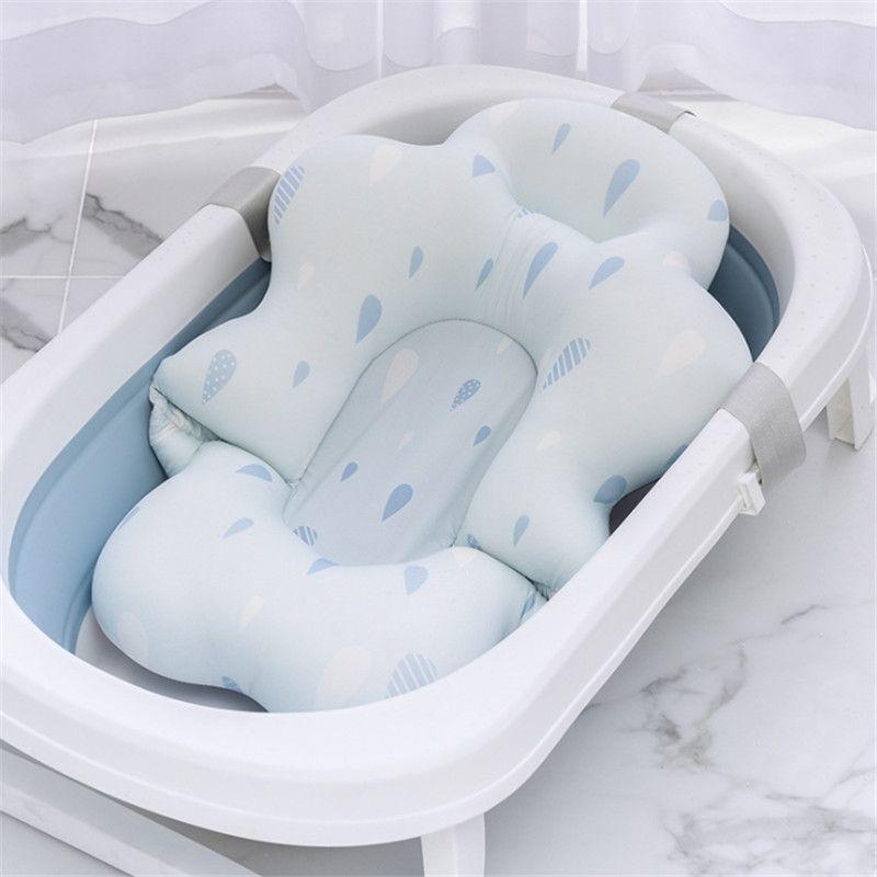 Clouds Baby Bath Pad Scientific Spinal Protection Non-slip Mat For Newborns