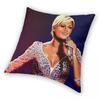 Helene Fischer 2 Fundas de Almohada Poliéster Lino Terciopelo Estampado Cremallera Decorativa Funda para Cojín Decorativo Funda para Cojín de Cama