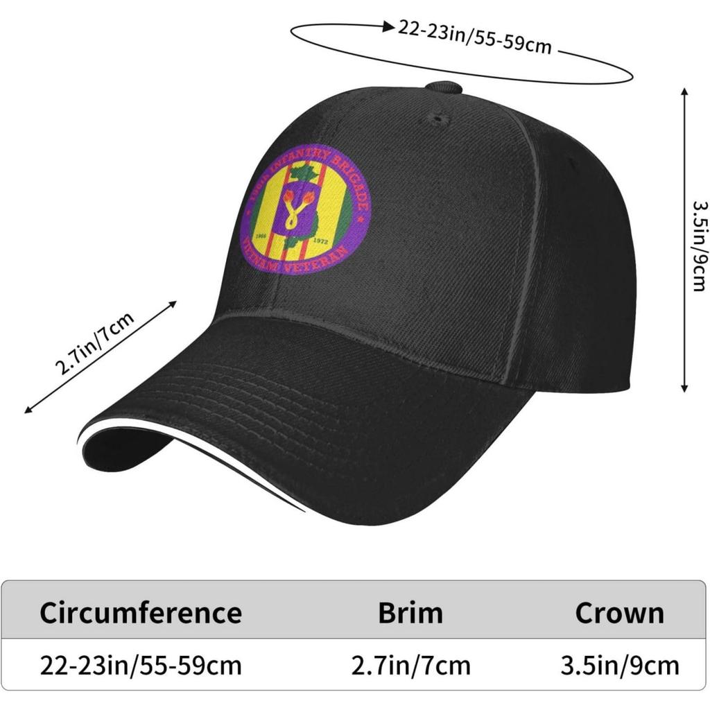 196th Light Infantry Brigade Vietnam Veteran Adjustable Baseball Cap Unisex Sandwich Dad Hat Golf Hat