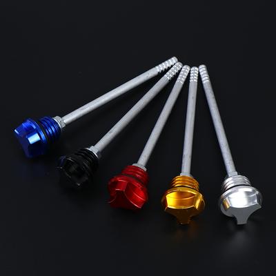 Motorcycle Engine Oil Dipstick Cap Plug Oil Level Dipstick CNC Aluminum Engine Level Indicator Motorcycle Accessories