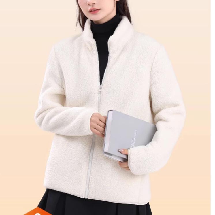 

2024 Unisex Double-Sided Fleece Jacket: Autumn/Winter Stand-Up Collar Casual Wear. 6XL