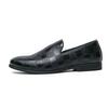 Men Loafers Leather Shoes Formal Business Flats Slip On Shoes Wedding Dress Prom Black Shoes Large Size