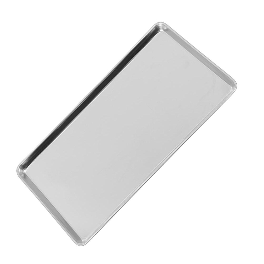 Stainless Steel Rectangular Cuisine Storage Plate Smooth Edge Polished Finish for Home Kitchen Bbq Picnic Party Cold Noodle