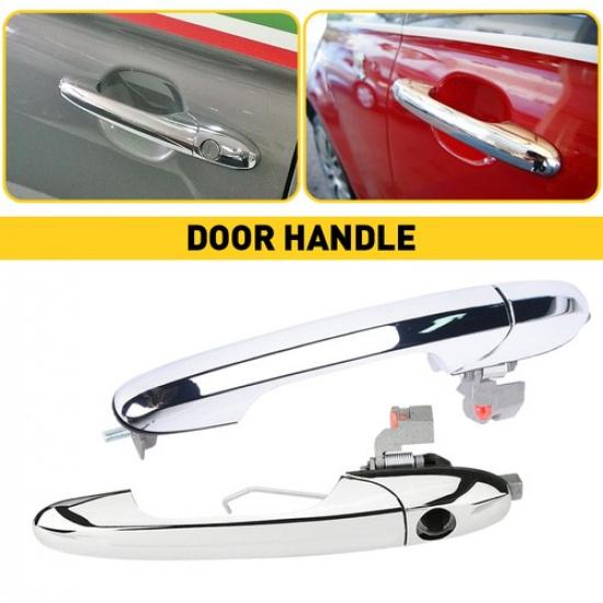 Pair Front Exterior Outside Chrome Door Handle &Right Left Side For Fiat 500