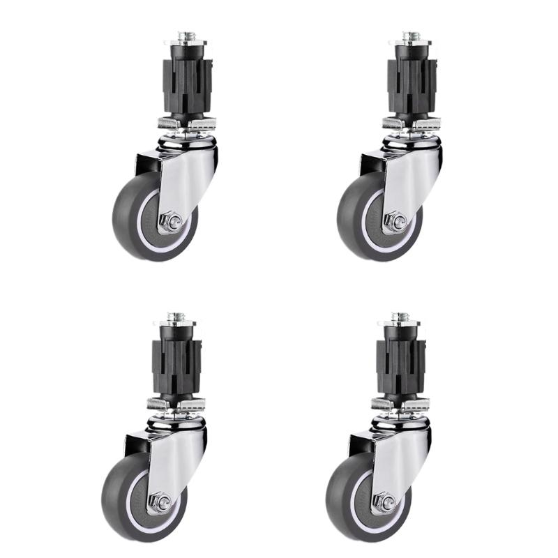 4 Stück Vierkantrohr Universalrad Lenkrolle Ersatzmöbel Drehräder Rollen Kofferrad Rolle Einfach zu installieren