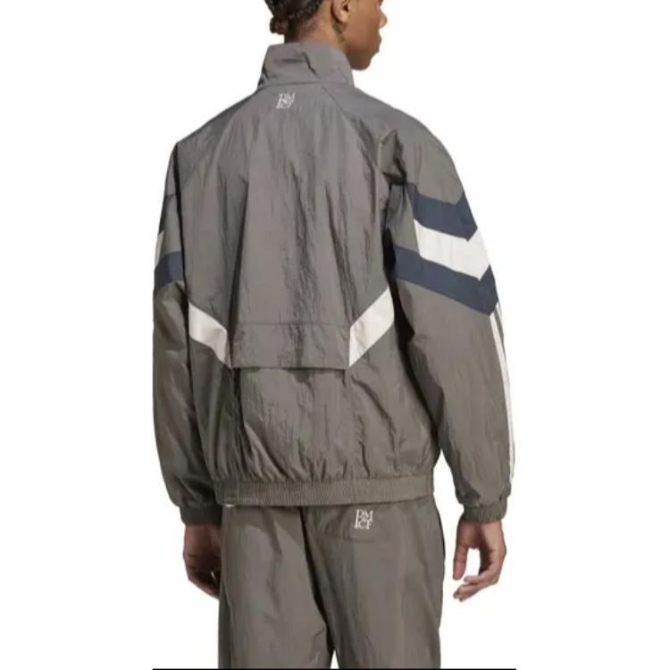 adidas Real Madrid Originals Track Jacket Asia Sizing 'Charcoal Grey' Men's JI9479