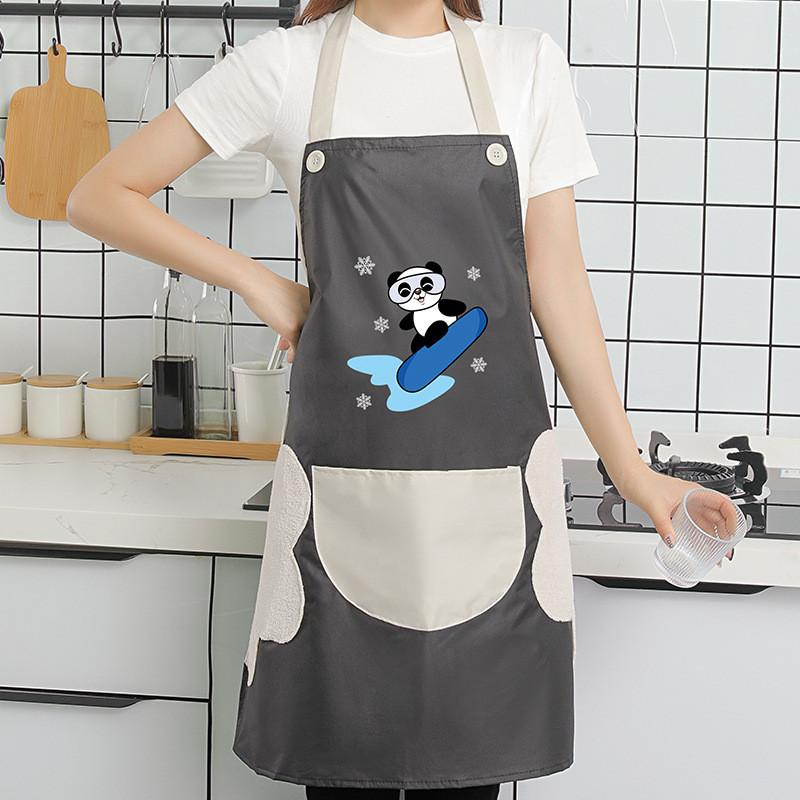 Dinosaur Waterproof Pvc Apron For Women Children Kitchen Cooking Splashresistant Apron