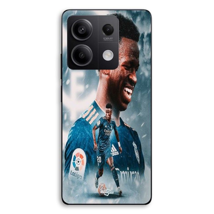 Coque de téléphone - MANIACASE - Xiaomi Redmi Note 13 5G - Silicone TPU - Vinicius JR Real Madrid - Bleu