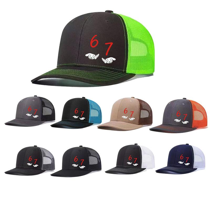 1PC Hardcore 67 Digital Mesh Hat! Y2K Dark Style + Adjustable Head Circumference, Must-Have for Trendsetting Outfits