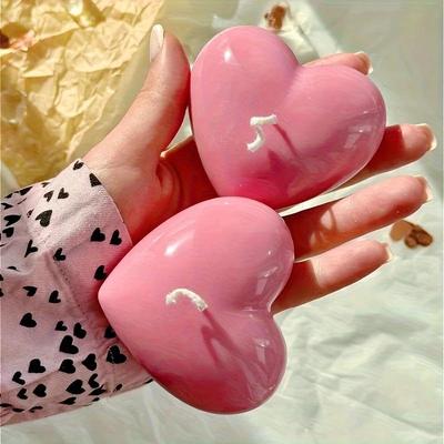 Molde de Silicone Dia dos Namorados Grade Coração Coração de Lã Coração Texturizado Vela de Aromaterapia Molde de Gesso Para Decoração Romântica de Casa