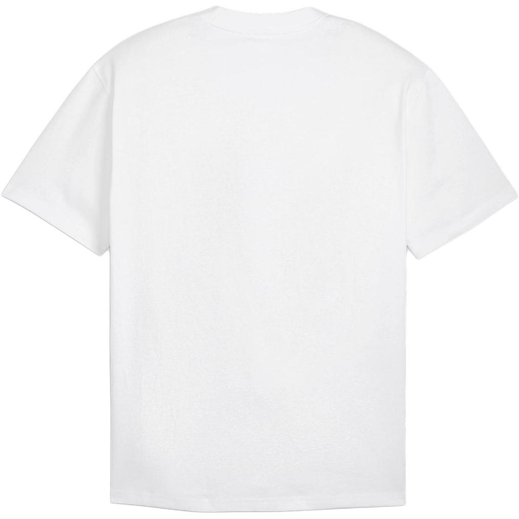 Puma Solid Color Crew Neck Pullover Casual Breathable Short Sleeve T-Shirt Men Tops White 624009-02
