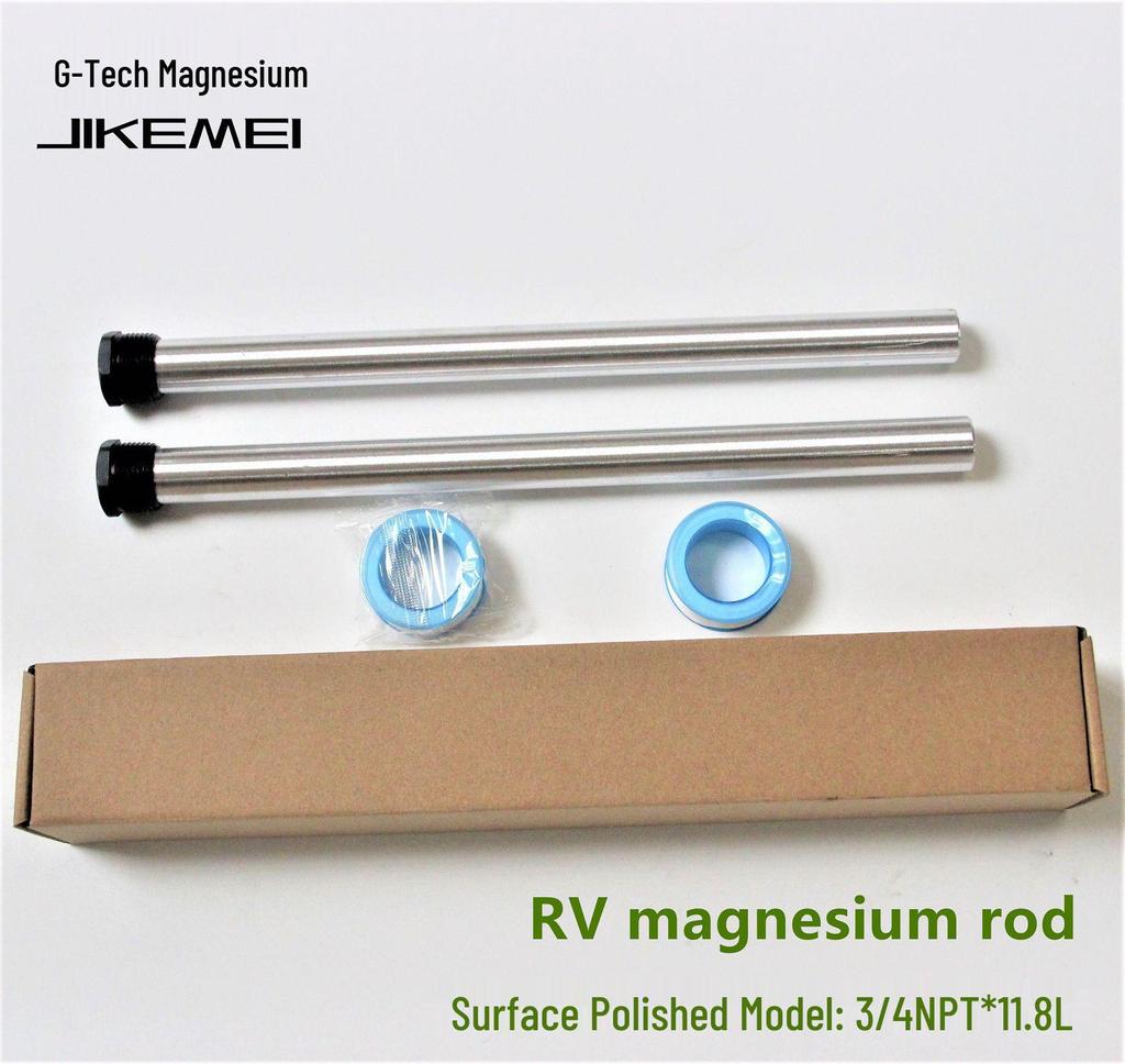 RV Water Heater Magnesium Anode Rod - 3/4 NPT US Standard, Two-Piece Set