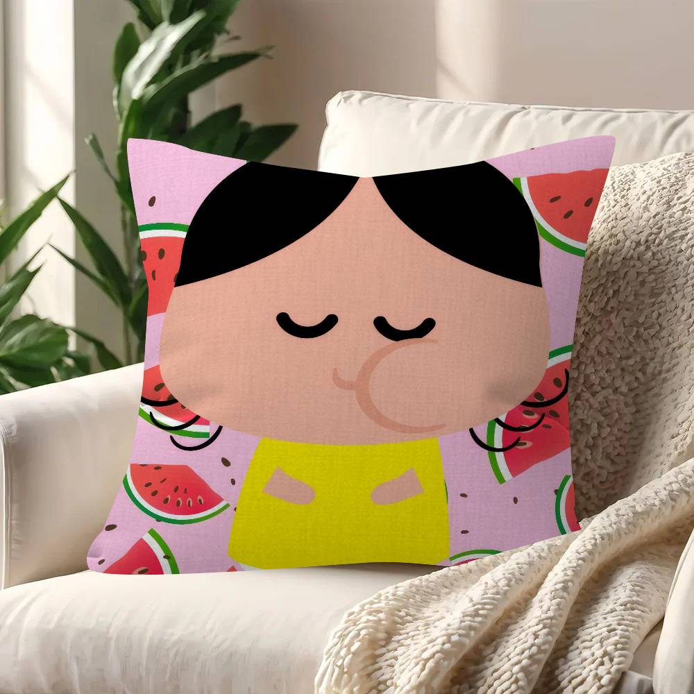 Anime Magali Festa Fun  Cushion Cover Inches Farmhouse Decor Home Throw Pillow Covers for Couch Decorations