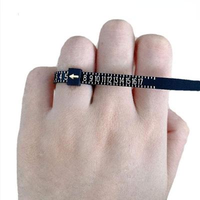 1PC Ring Size Measuring Ruler, Reusable Finger Measuring Tool, Ring Size US Caliper