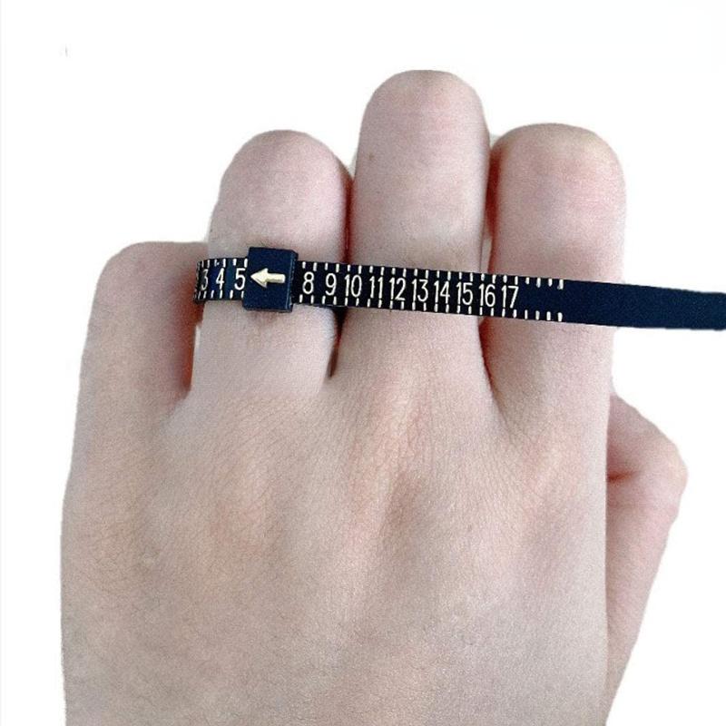 1PC Ring Sizer Measuring Set Reusable Finger Size Gauge Measure Tool US/EU Rings Size Tools