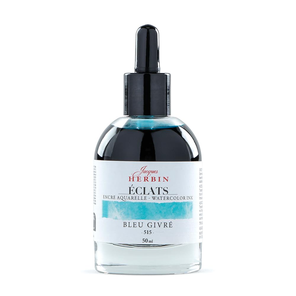 Herbin Watercolor Eclat Ice hb16515 Ink, Dye, 50ml, Blue,