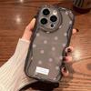 Pink polka dots are suitable for iphone16promax mobile phone case, the new Apple 15 anti-drop 14pro, Japan and Korea 13/12.