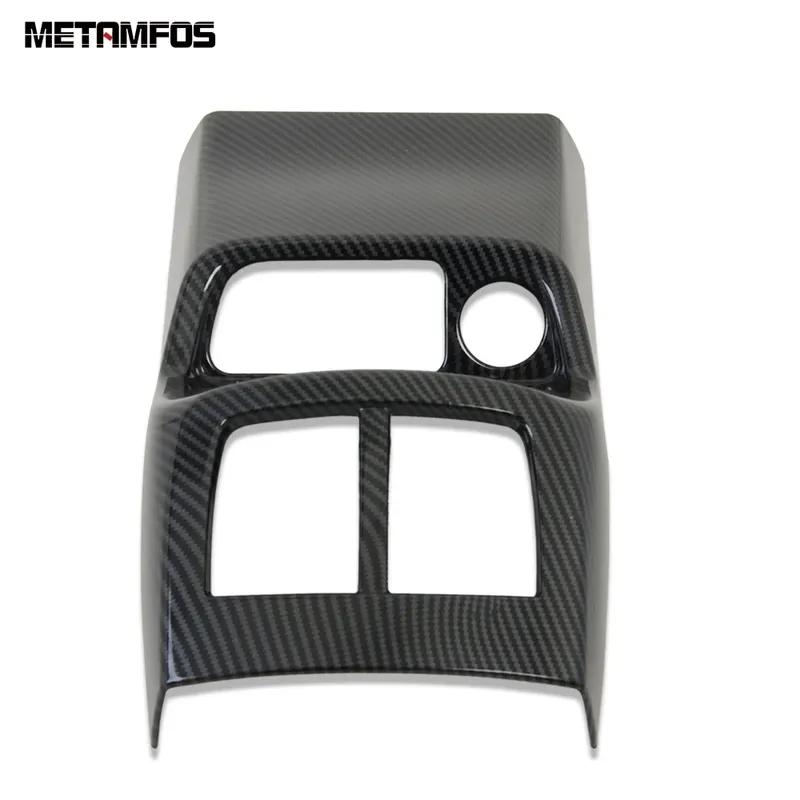 Accessories For Kia Seltos     Carbon Fiber Armrest Box Rear Air Conditioner Vent Outlet Cover Trim Car Styling