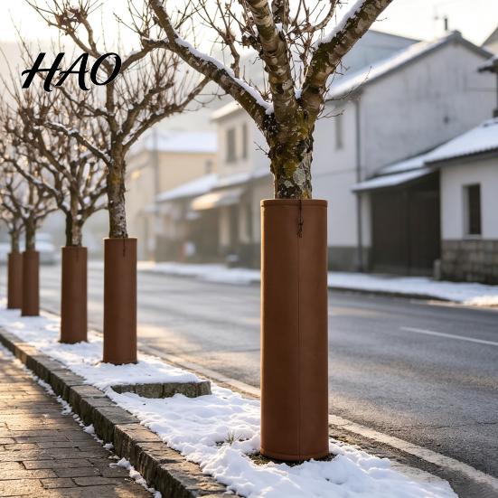 Windproof Tree Shield Trunk Protector, Thermal Insulation Wrap with Drawstring, Freeze Protection Winter Bark for Palms Fruit Trees Guard