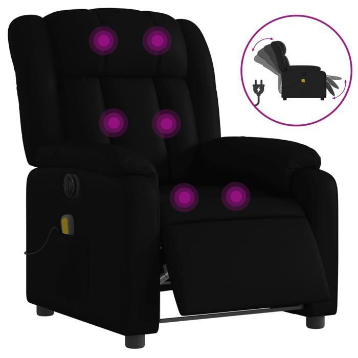 VidaXL Fauteuil de Massage Inclinable Électrique, Chaise de Relaxation avec Dossier, Siège avec Accoudoirs Salon, Moderne, 3205257