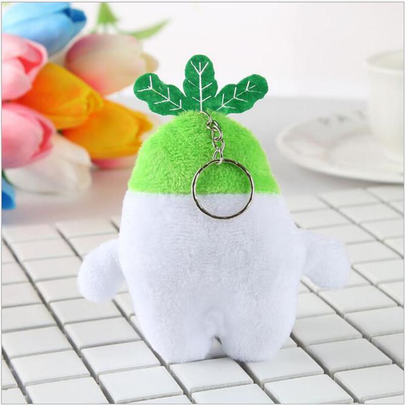 Plyšové zeleninové hračky Výraz bílé ředkvičky Plyšový přívěsek Hračka pro domácí mazlíčky Mini plněná zeleninová hračka