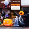 Large Halloween Pumpkin Lantern with Ghost and Spider Décor