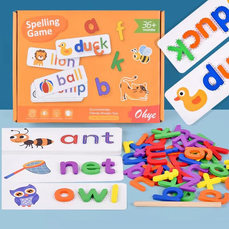 Baby Early Education Educational Toys, Uppercase And Lowercase English Letters, Pinyin, Picture Recognition, Cognitive Card Wooden