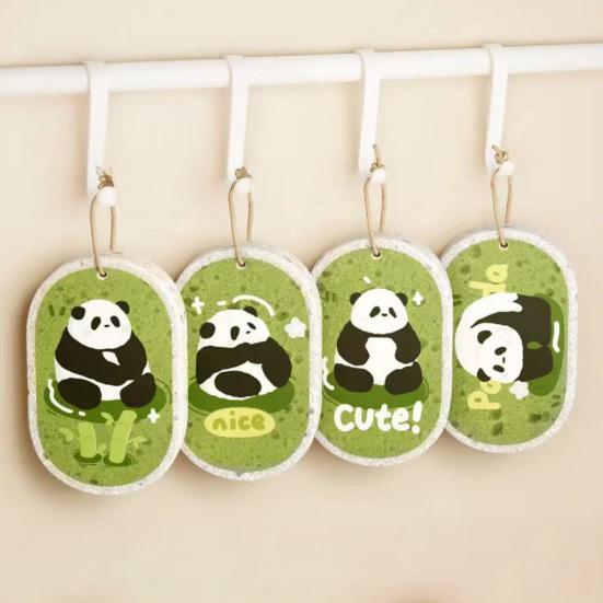 1/3 vnt. Sustorinta medienos plaušų kempinė su animaciniais raštais, saugi kūdikiams, indų plovimui, aliejų sugerianti, neabrazyvi puodų šveitimo priemonė