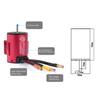 SURPASS HOBBY 3650 3900KV Brushless Motor with Heat Sink and 60A ESC with BEC Waterproof for 1/10