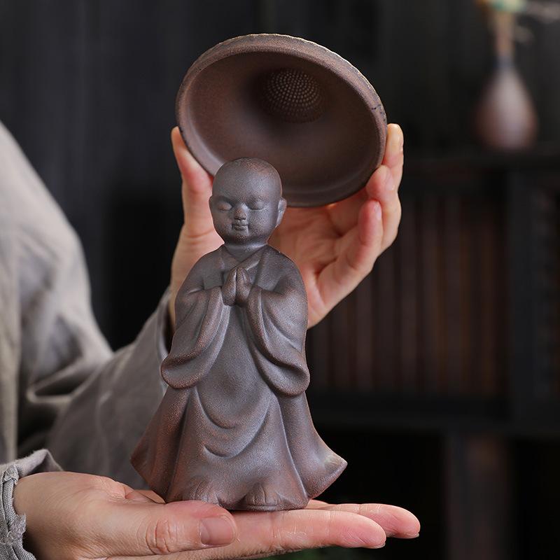 Stoneware turtle tea filter tea pet ornament creative filter one thing dual purpose turtle tea filter cup