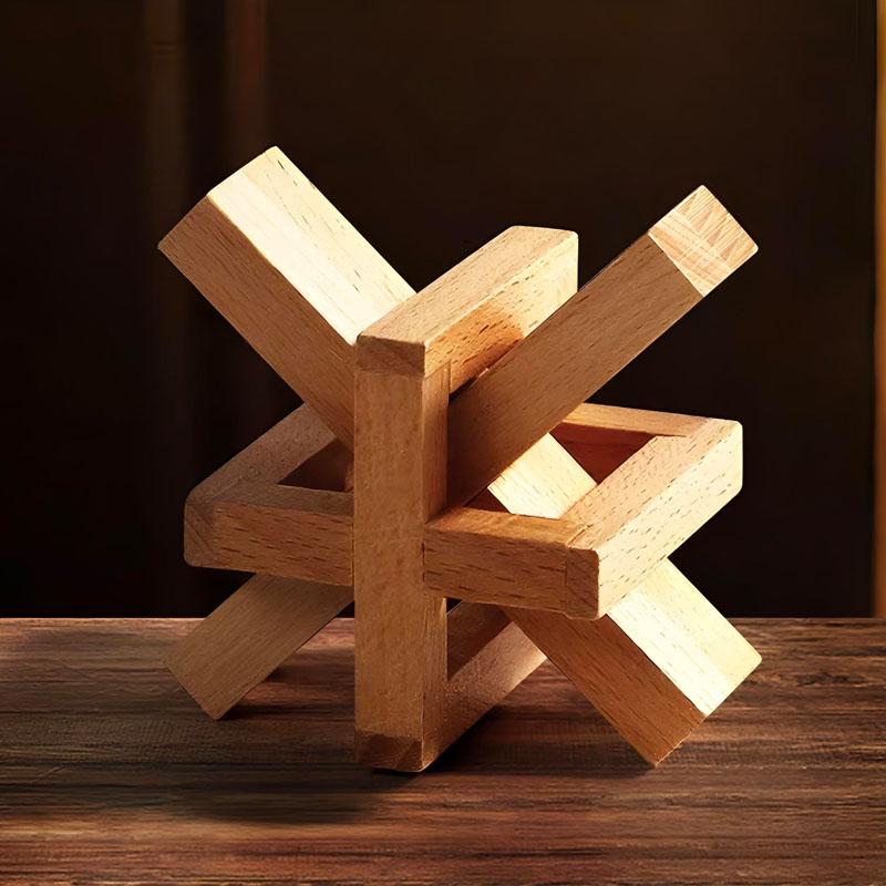 Luban Lock Weicheng Iq Difficulty Wooden Disentanglement Puzzles Brain Teasers Educational Mind Challenge Toys For Kids Adults