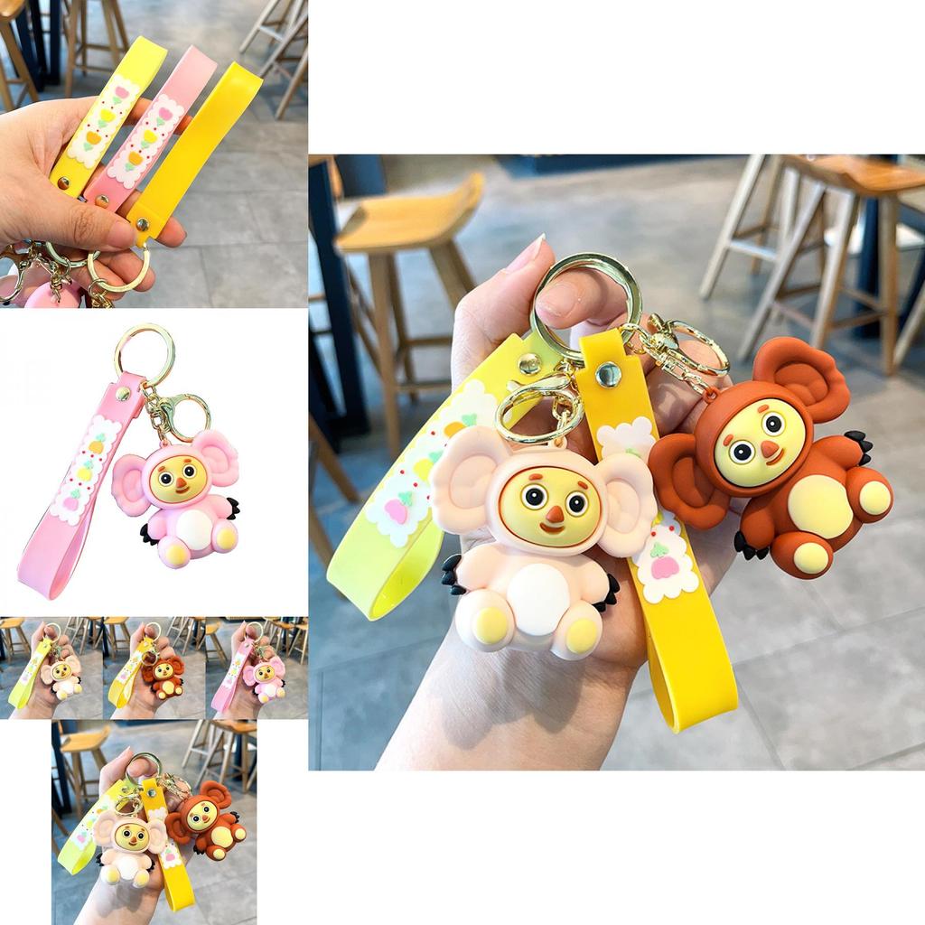 Delightful Cheburashka Keychain Cartoon Resin Monkey Ideal Gift For All Ages