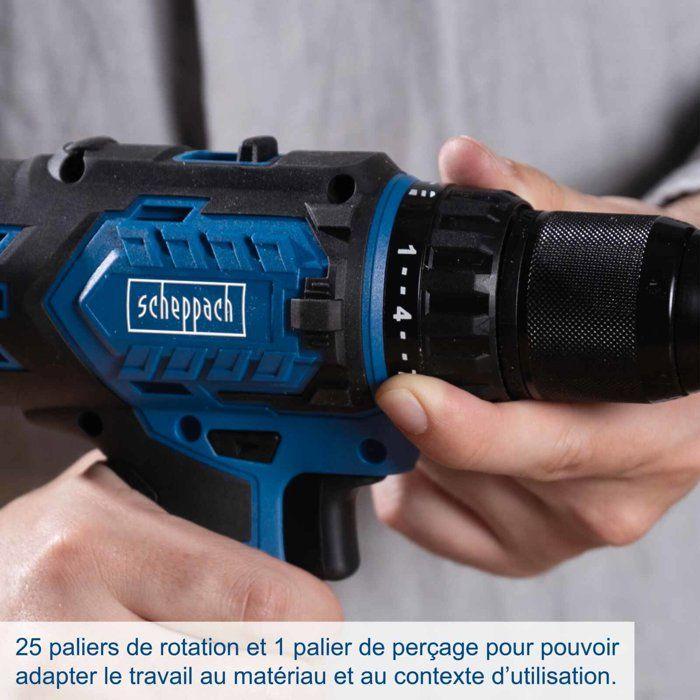 Cordless Impact Drill Driver BC-CD60-X - Brushless 60 Nm 13mm Chuck - SCHEPPACH 20V IXES - 2Ah Battery + 2.4A Charger