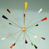 Customized Color Brass Sputnik Chandelier | Modern Midcentury Light Fixture for Home Decor | Pendant Lamp for Bedroom or Living Room